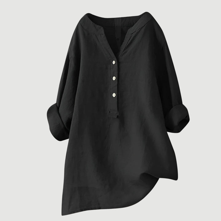 Linda | Relaxed Linen Blend Blouse