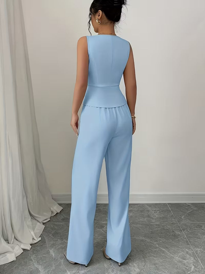 Giselle™ | Elegant Tailored Vest Pant Set
