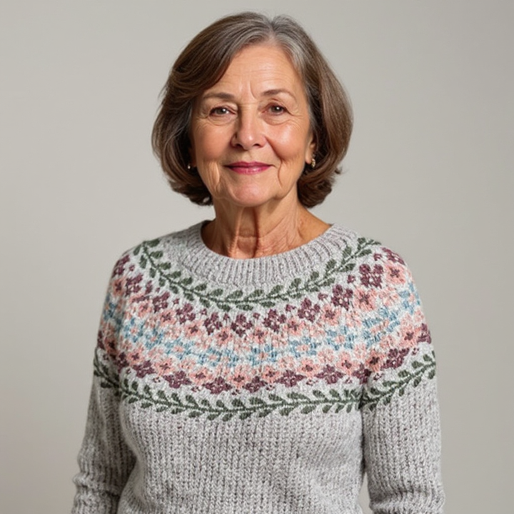 Retro Icelandic Knit Sweater