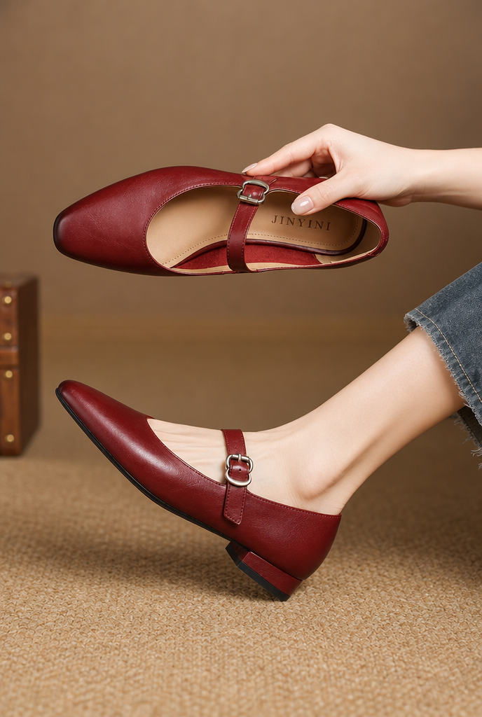 Maira Genuine Leather Heels
