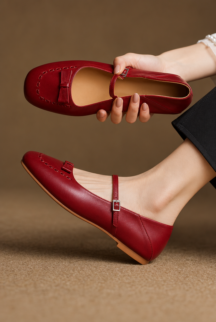 Leva Genuine Leather Flats