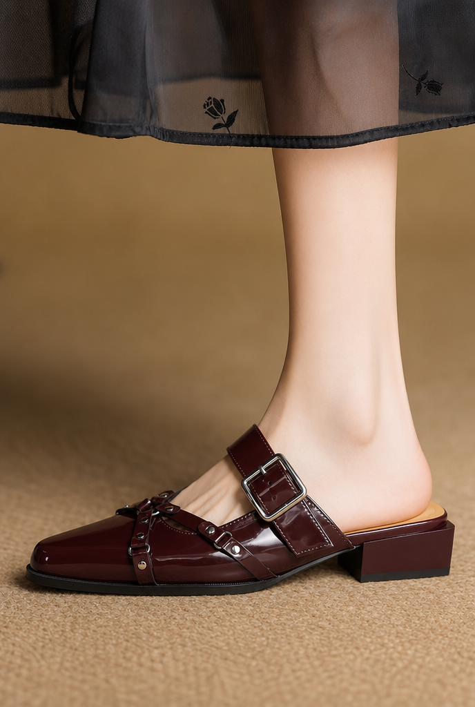 Renly Genuine Leather Slingbacks