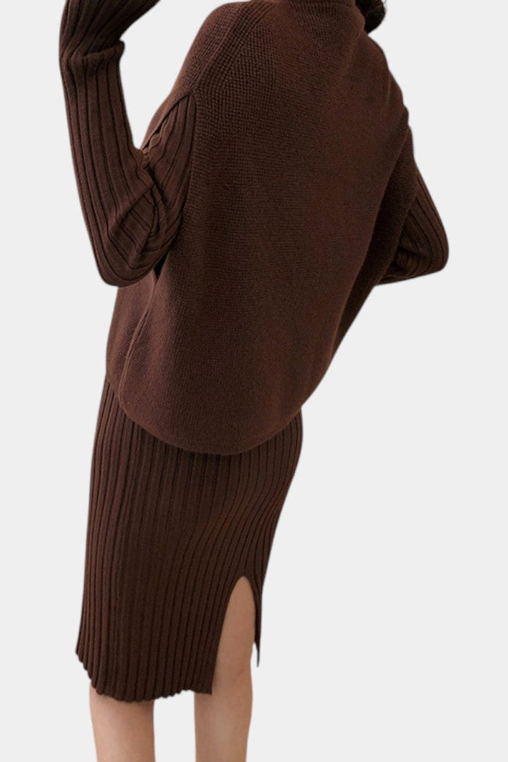 Alectra Modern Silhouette Two-Piece Knit Ensemble