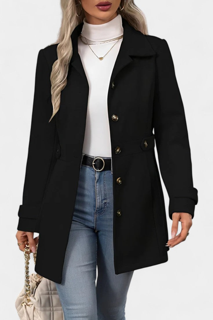 Cléophée Lapel Jacket with Button Closure