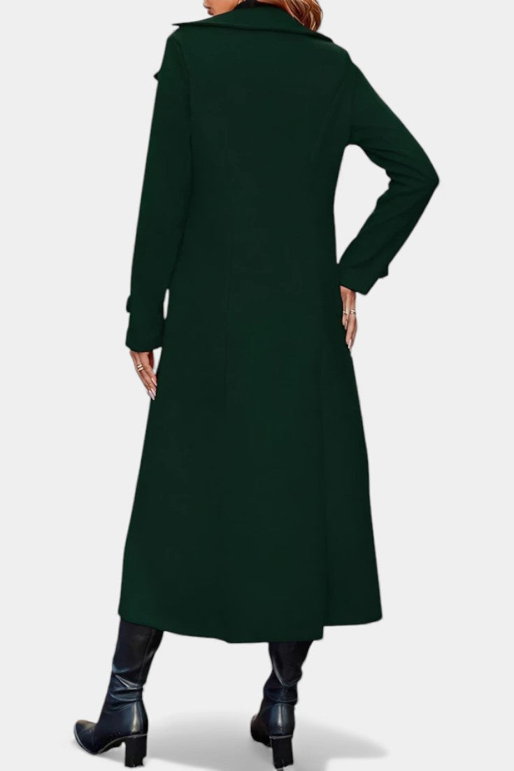 Naïssa Double-Breasted Coat with Long Notched Lapels