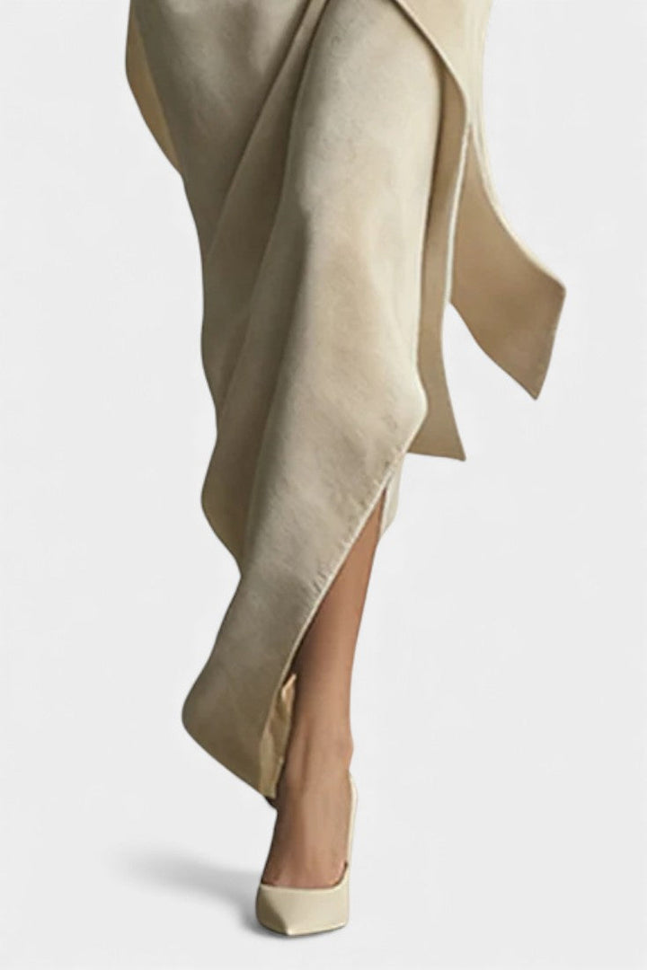 Énélya Asymmetrical Velvet Casual Ensemble