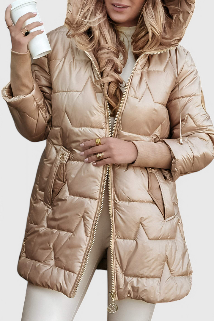 Streamlined Silhouette Marcella Hooded Padded Jacket
