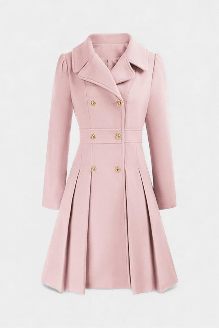 Philia Double-Breasted A-Line Peacoat