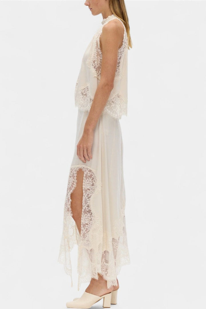 Coralena Midi Lace Skirt with Matching Top