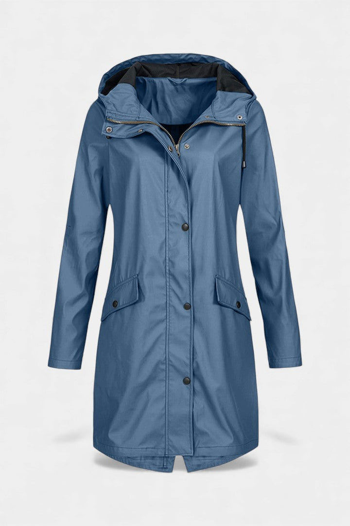Carmélia Adjustable Hood Long Waterproof Parka