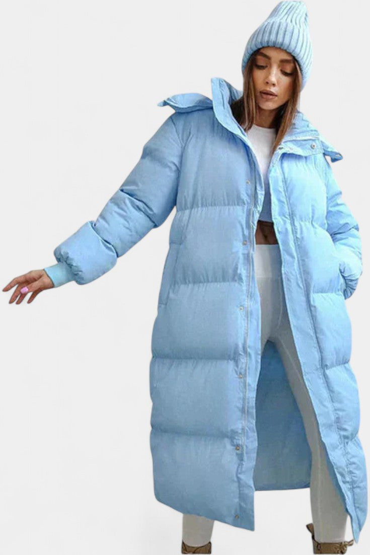 Razel Women's Adjustable Hooded Puffer Jacket with Flattering Fit