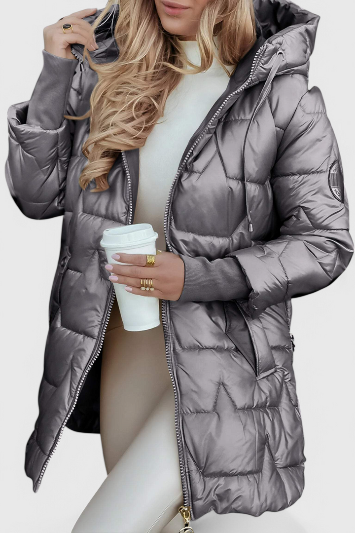Streamlined Silhouette Marcella Hooded Padded Jacket