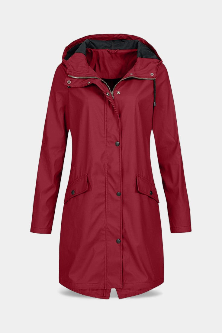 Carmélia Adjustable Hood Long Waterproof Parka