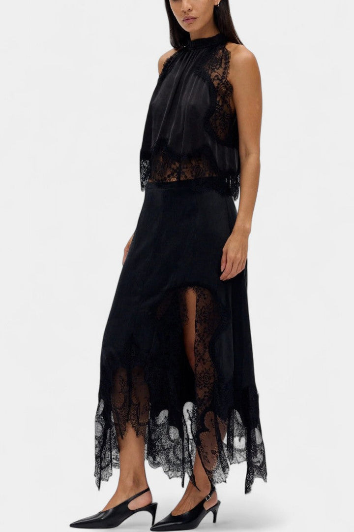 Coralena Midi Lace Skirt with Matching Top