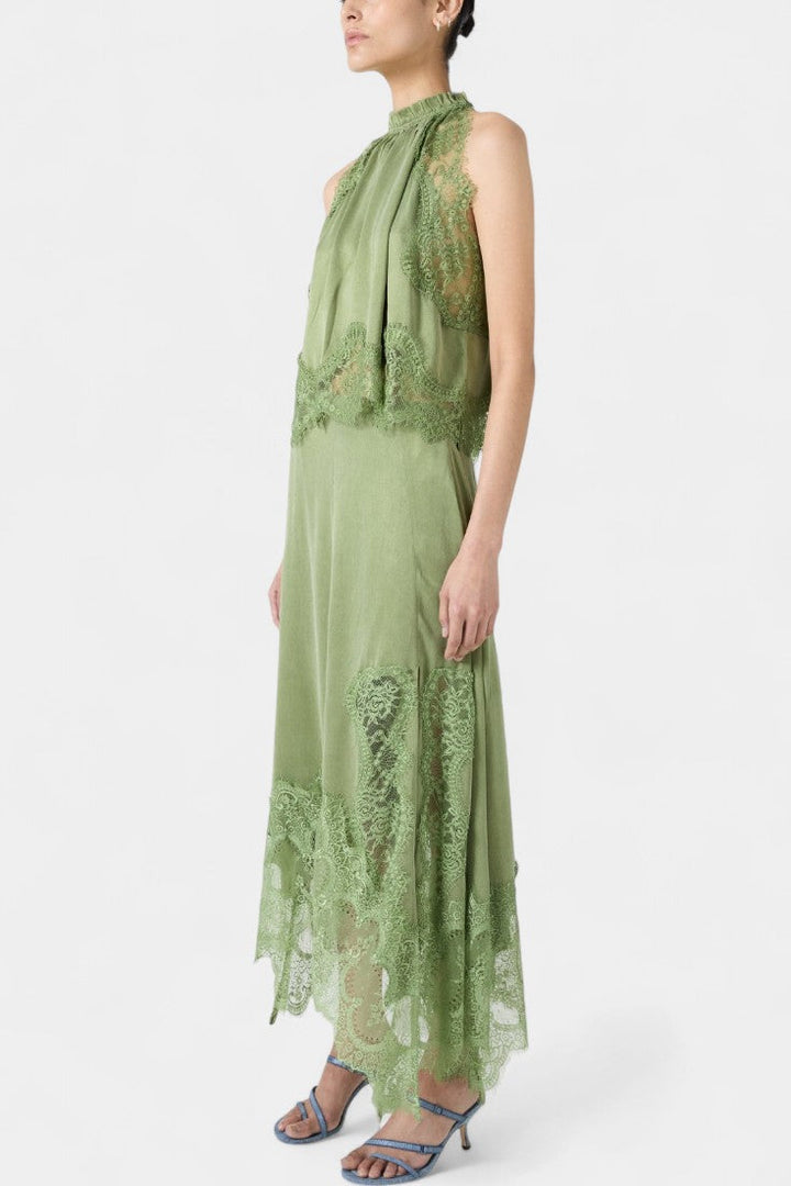Coralena Midi Lace Skirt with Matching Top