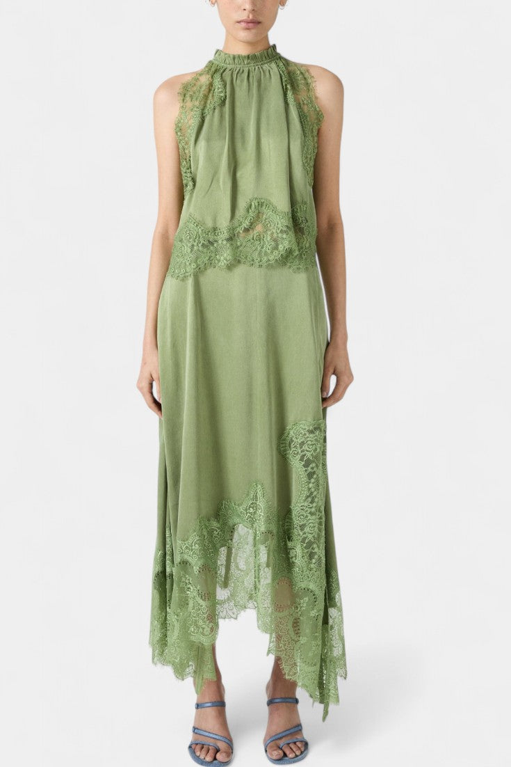 Coralena Midi Lace Skirt with Matching Top