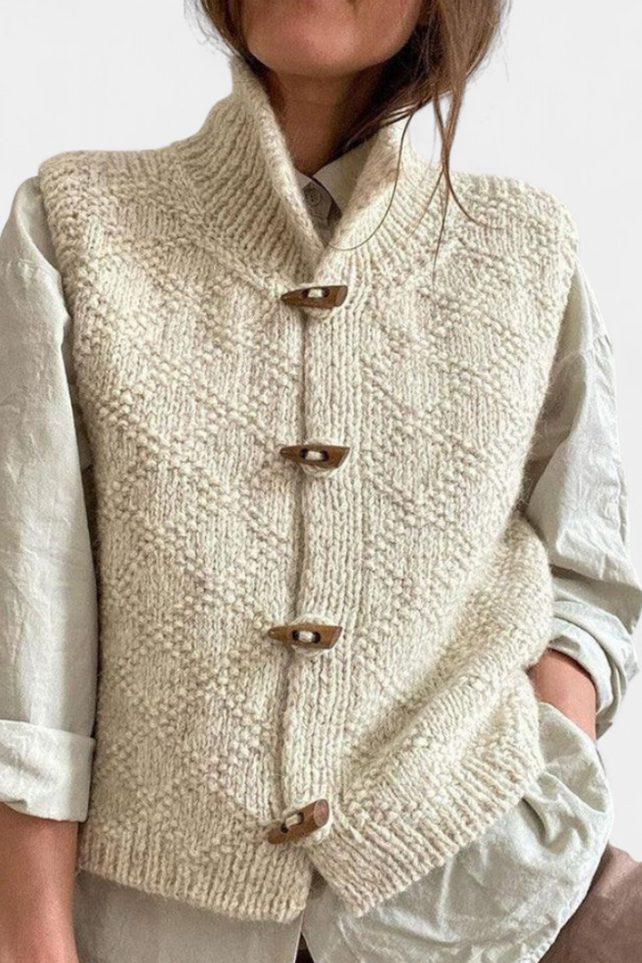 Sofija Chic Sleeveless Button-Up Gilet