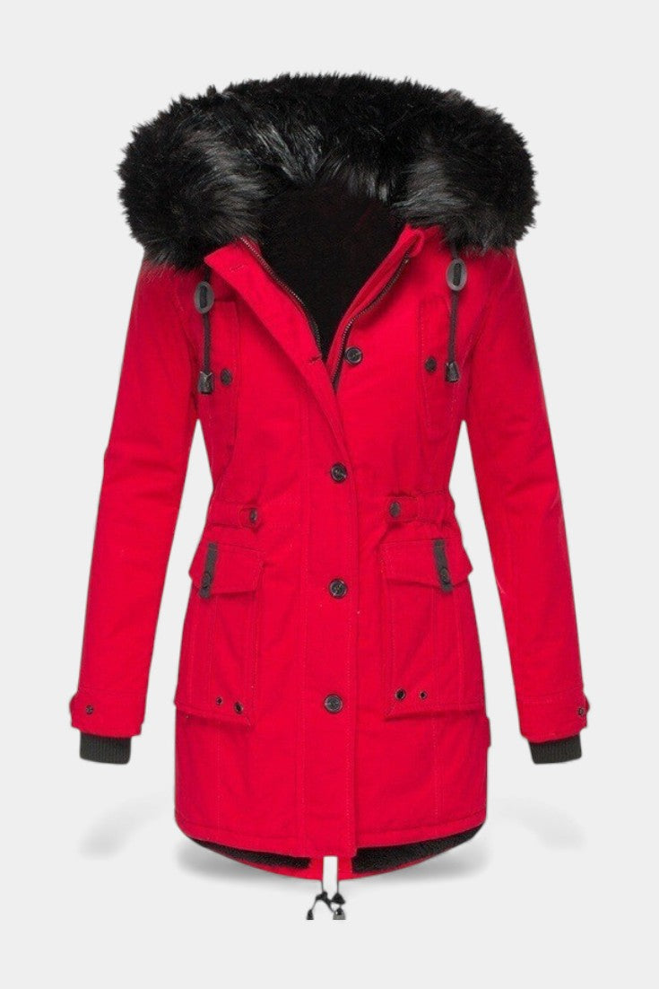 Gwladys Insulated Hooded Parka for Cold Weather