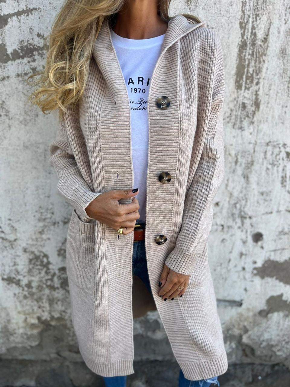FRIDA | Elegant Long Knitted Cardigan