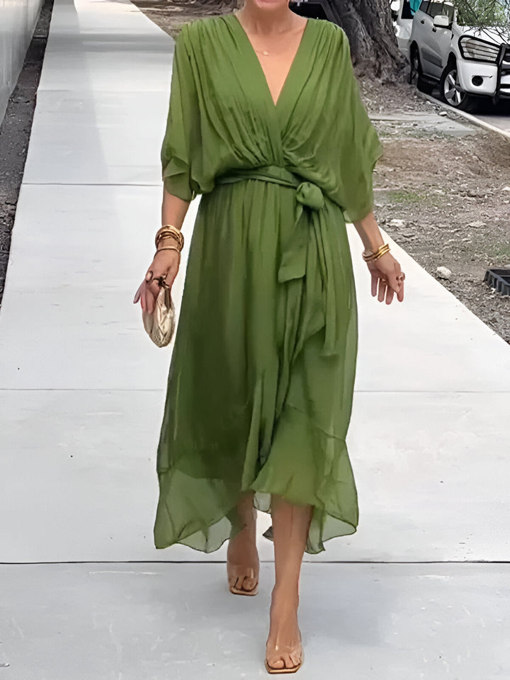 Danella™ | Flowing Dress with V-Neck