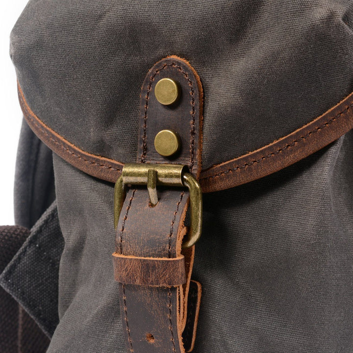 James - Retro Canvas and Leather Backpack