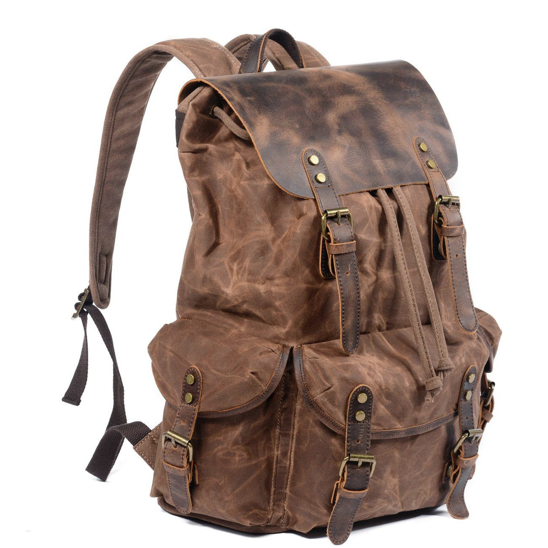 James - Classic Canvas and Leather Backpack