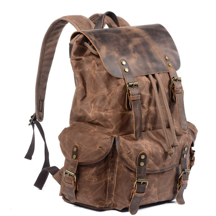 James - Classic Canvas and Leather Backpack