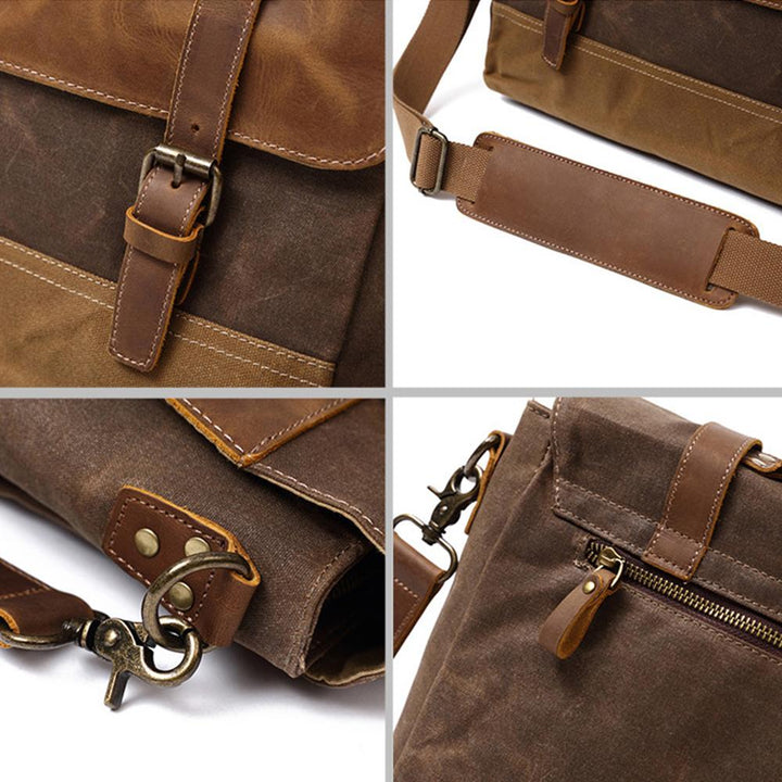 Jack - Durable Water-Resistant Waxed Canvas Messenger Bag