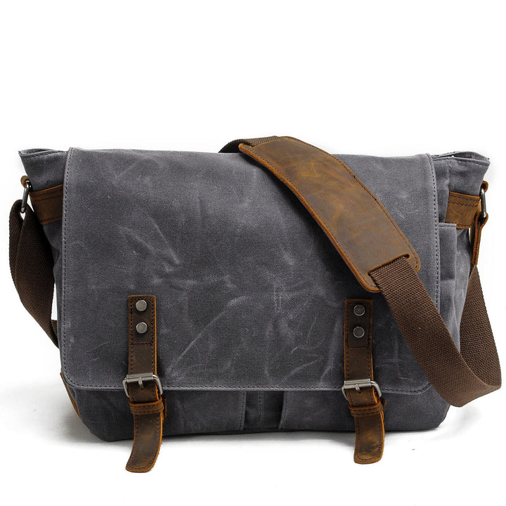 Joshua - Men's Canvas Messenger Bag with Shoulder Strap