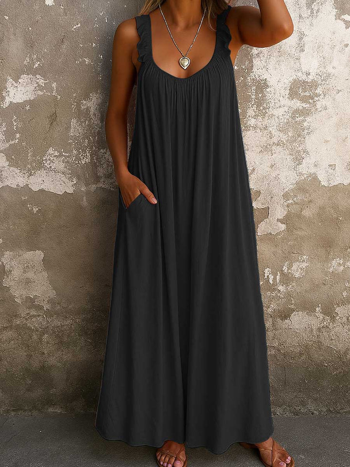 Brinley™ | Flowy Ruffle Strap Maxi Dress