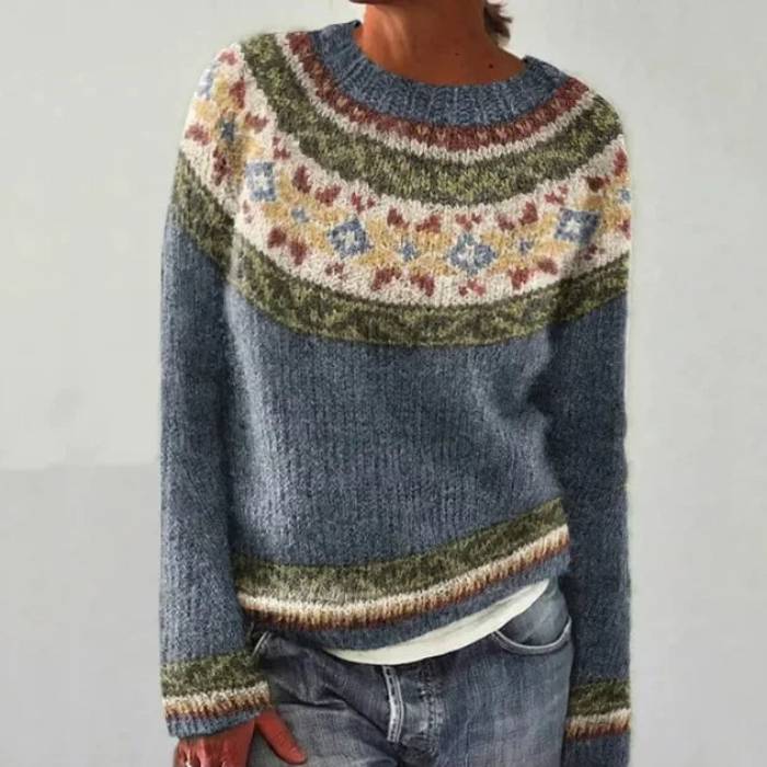 Lucy | Retro Icelandic Knit Sweater