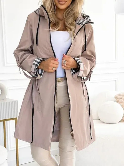 Liaa - Windproof and Waterproof Hooded Trench Coat