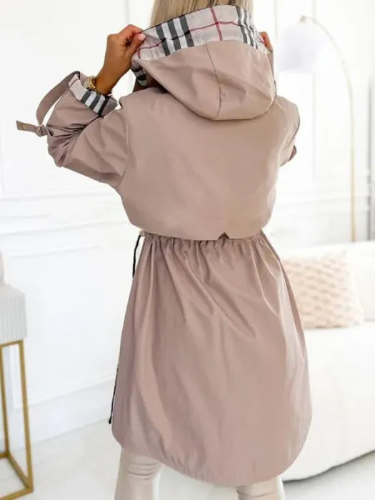 Liaa - Windproof and Waterproof Hooded Trench Coat