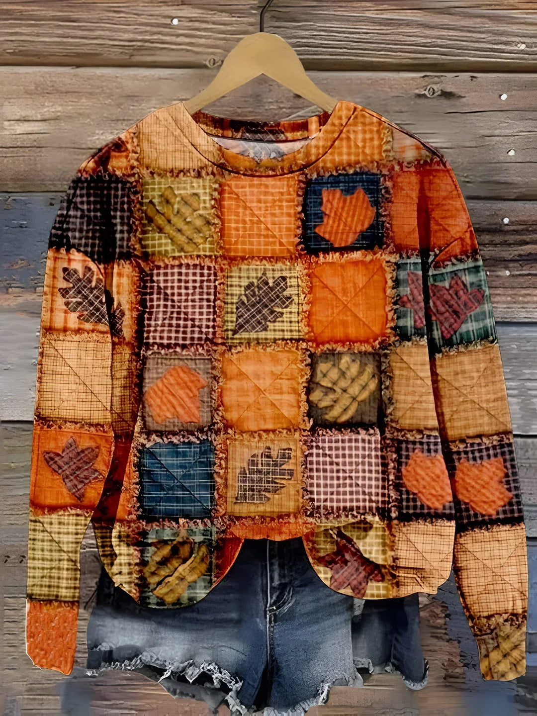 MARIE | Cozy Patchwork Knit Sweater