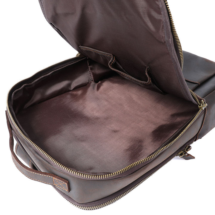 Andrew - Men's Leather Laptop Backpack