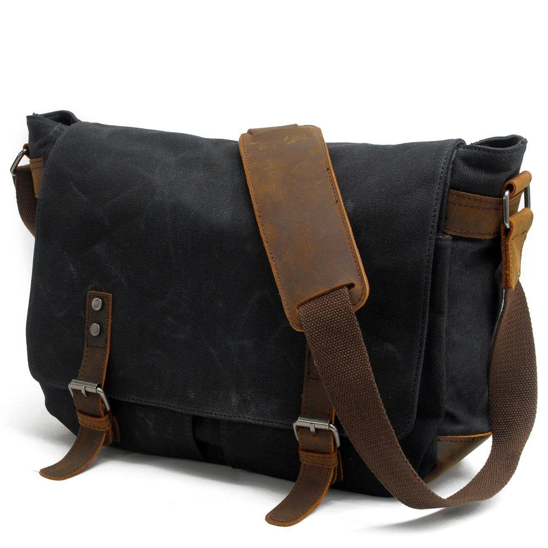 Joshua - Men's Canvas Messenger Bag with Shoulder Strap