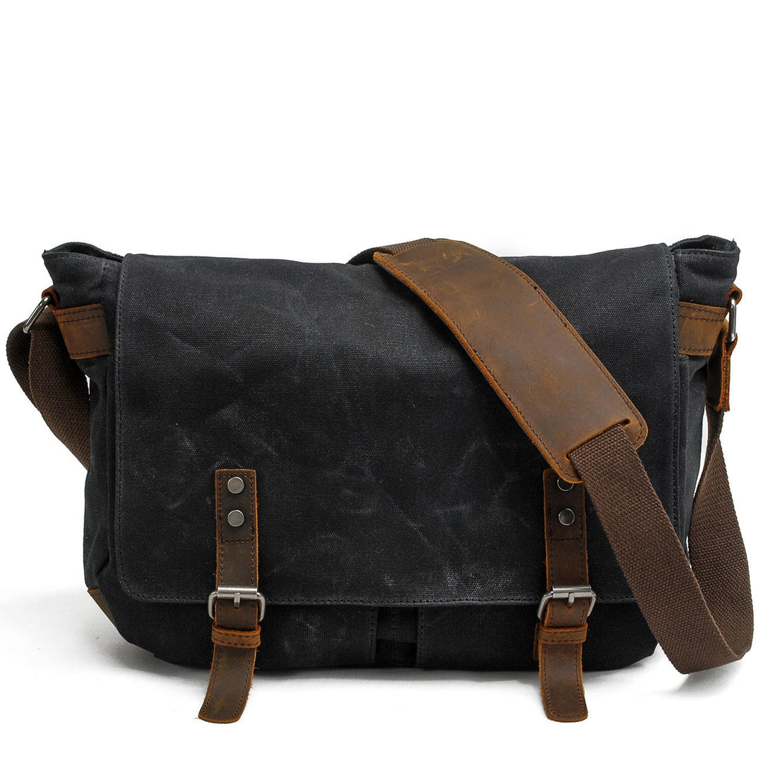 Joshua - Men's Canvas Messenger Bag with Shoulder Strap