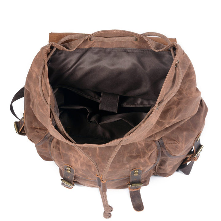James - Retro Canvas and Leather Backpack
