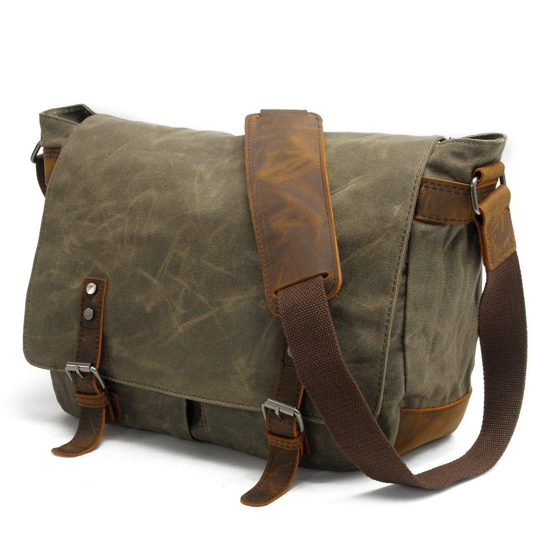 Joshua - Men's Canvas Messenger Bag with Shoulder Strap