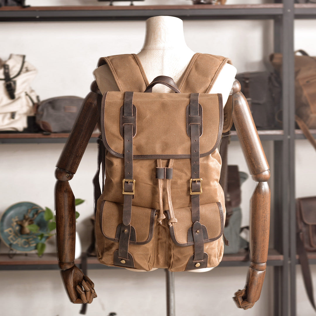 Marcus - Durable Canvas Travel Backpack for Adventurers