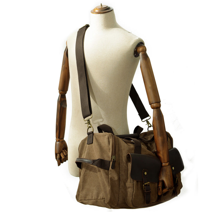 David - Men's Canvas and Leather Duffle Bag