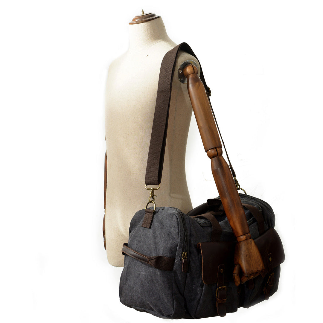 David - Men's Canvas and Leather Duffle Bag